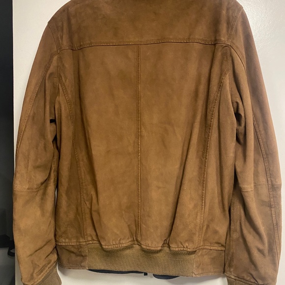 Men's Massimo Dutti, reversible suede & nylon bomber jacket - Picture 4 of 5